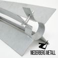 NIEDERBERG METALL Piquet en métal galvanisé env 50cm de long avec collier de serrage métallique | idéal pour enfoncer et sécurise...-2