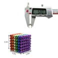 Cube magnétique 5mm 216 billes 6 couleurs - TEMPSA - Jouet enfant-2