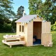 Maisonnette en bois avec table pour enfants - SOULET - TIANA - Bois massif - Pour l'extérieur-2