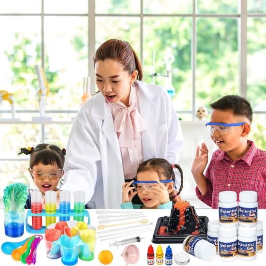 Kit Scientifique UNGLINGA 65 Expériences – Volcan, Cristaux, Sable Magique, éducatif STEM Pour Enfants 8 Ans+