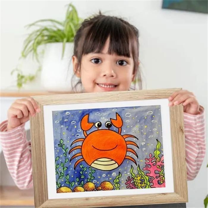 Cadre A3 Pour Dessins D'enfants - 21x43 Cm, Blanc, à Fente | Exposition œuvres D'art Enfant, école, Maison
