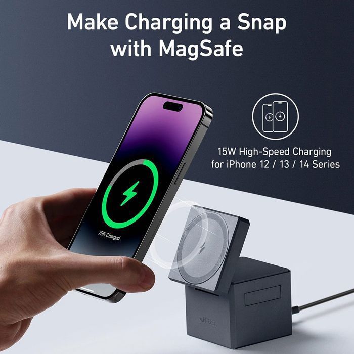 Station de recharge - ANKER - Cube MagSafe - 3 en 1 - Charge sans