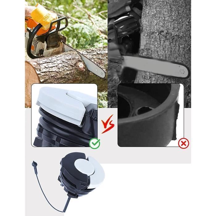 Bouchons Tronçonneuse Stihl – Kit 2 Pièces : Bouchon Essence Et Huile – Compatible MS250, MS381, Etc.