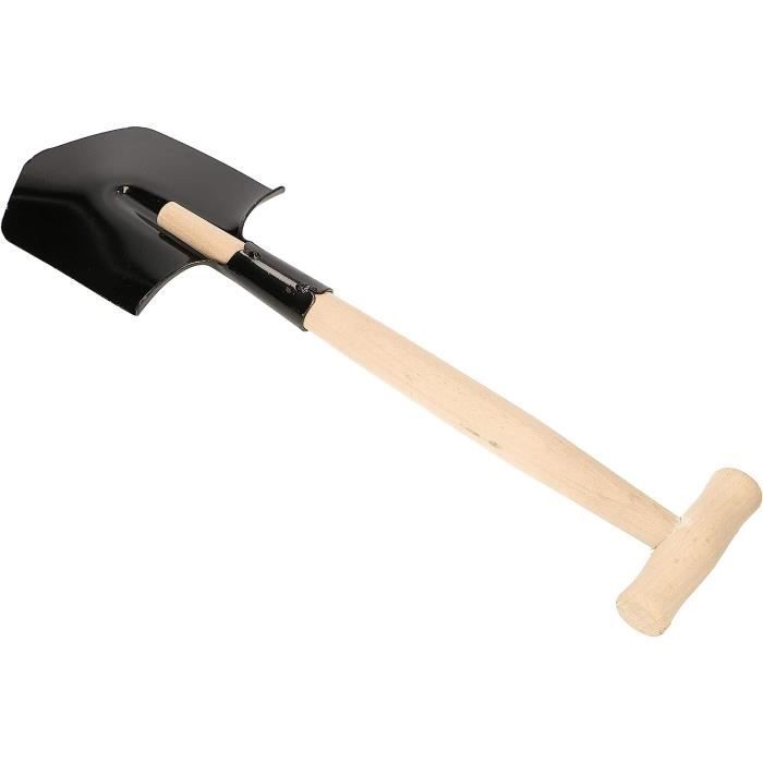 Bêche de 60 cm avec manche en bois - Bêche courte - Bords tranchants ...