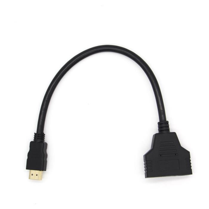 Adaptateur 2 ports Cable HDMI pour Mac et PC Television TV Console