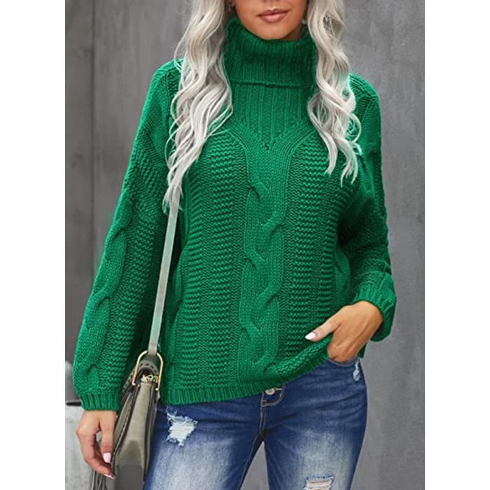 Pull Tricot Surdimensionn Femmes Pull Gros Pull Sweat Manches