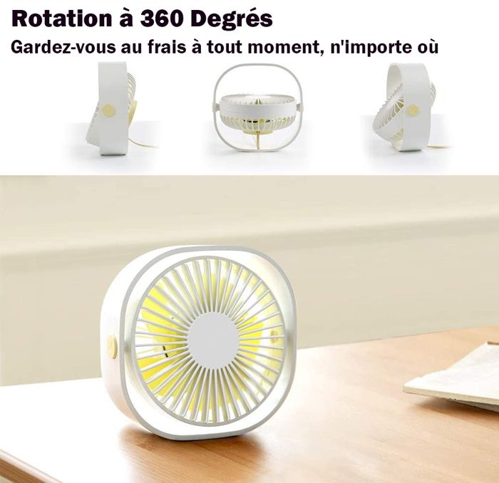 Jsdoin Mini Ventilateur Portable Petit Ventilateur USB Silencieux