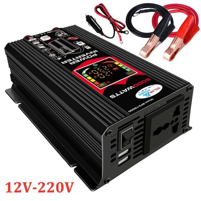 Convertisseur 12v 220v 1500w Convertisseur 12V Vers 220V Yinleader 1500W - Onduleur Voiture Avec LCD Et USB | Pour Camping Et Voyage Alimentation Secteur Portable