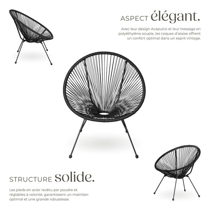 Tectake Ensemble Table Et Chaises De Jardin Santana - Bleu