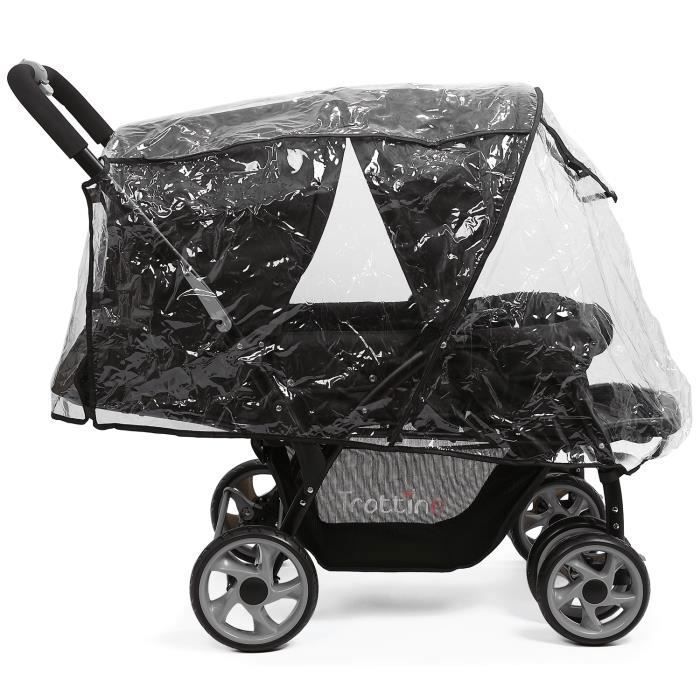 Poussette double premium Aria Twin - Noir