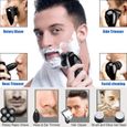 Rasoir Electrique Homme Marque Tondeuse À Barbe Cheveux Coupe-nez Massage Brosse de nettoyage du visage Rotatif étanche Super 5 en 1-3