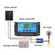Convertisseur 12V à 220V Onduleur 6000W + Kit de panneau solaire 12 W 12 V avec chargeur de batterie 100A-3