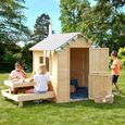 Maisonnette en bois avec table pour enfants - SOULET - TIANA - Bois massif - Pour l'extérieur-3