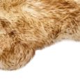 HAO Tapis en peau de mouton véritable Longueur de la laine : 5-7 cm 60 x 90 cm Mélange de marron 9786627436569-3