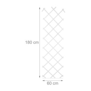 Faura 33014 Treillis PVC Blanc 100 X 200 Cm - Grillage Jardin Et Clôture