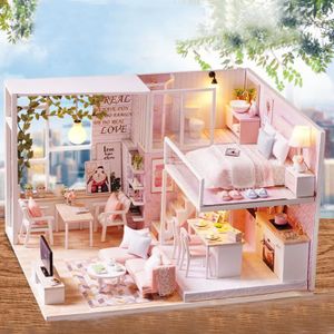Flever Maison de poupée miniature DIY Maison Maison de Poupée Maiso