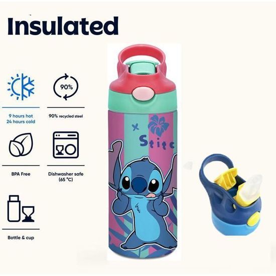 Theroflask Bouteille D'eau Isothere à Double Paroi En Acier Inoxydable, 1 892,7 L, Noir