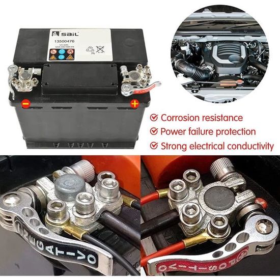 12V/24V Courant élevé Cosse Batterie Bornes de Batterie Connecteurs de  Batterie(1 Paire) - Cdiscount Auto