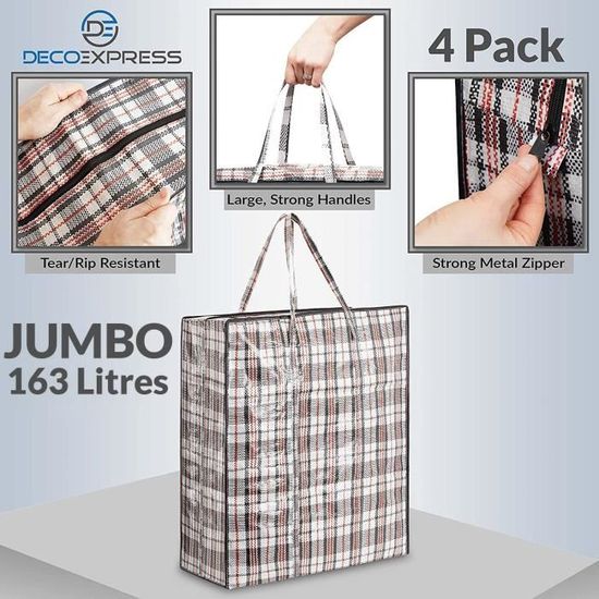 Grand Sac de Rangement Vêtements Jumbo Bag Rangement et Déménagement