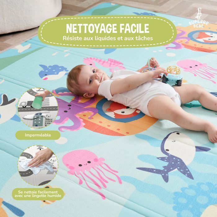 Tapis Puzzle en Mousse 9 Pièces Réversible Gusy Luz Moltó - Jouets Moltó