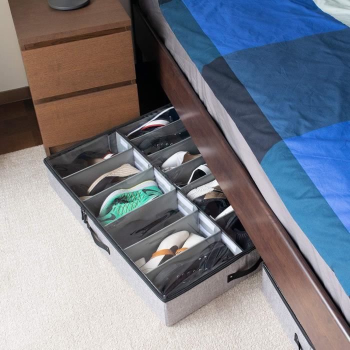 Housse de rangement chaussures sous lit