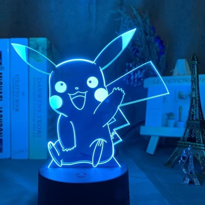 AIBULBFashion Pokemon Lampe 3D Pikachu Veilleuse Halloween Enfants Jouets  Vacances Gi 