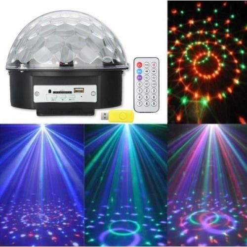 Projecteur Disco Lumière avec Télécommande 6 modèles de LED LAMPE de scène  - Grand Lecteur Mp3 USB Party Fête Lumières DJ - Cdiscount TV Son Photo