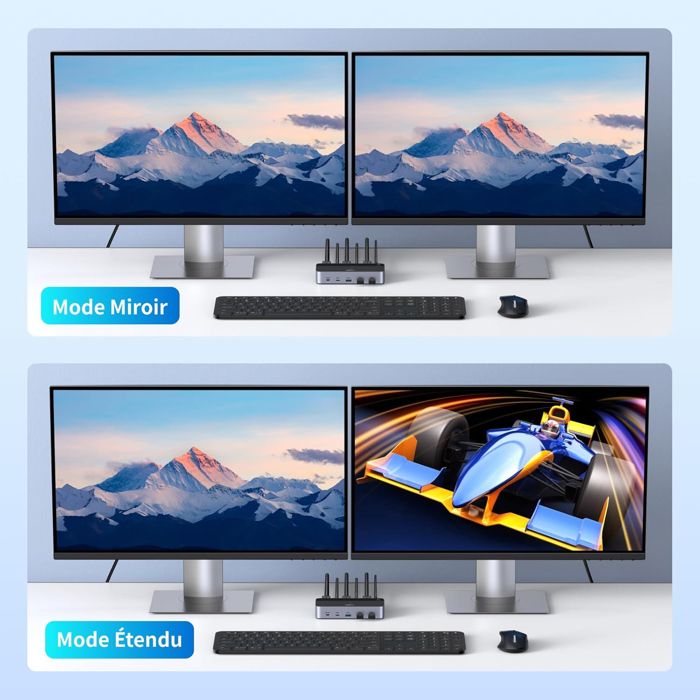 UGREEN KVM HDMI Switch 4K 60Hz 2 Entrées 1 Sortie - Commutateur USB 4 Ports Pour 2 PC 1 Écran