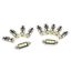 sourcingmap 10PCS White LED Map Dome Light Bulb Lamp Interior Package Kit