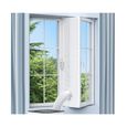 Kit Calfeutrage Climatiseur, Calfeutrage Fenetre Climatiseur Mobile, pour Climatiseurs et Séchoirs Mobiles, Fenêtres, Blanc, 400 cm