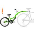 Remorque à vélo WEERIDE COPILOT - Vert - Jusqu'à 45 kg - Trailerbike fort et luxueux-0