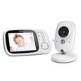 GHB Babyphone Caméra 3.2 Inches Bébé Moniteur Babyphone Vidéo LCD Couleur Bébé Surveillance 2.4 GHz Communication Bidirectionnelle-0