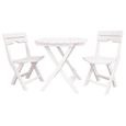 Ensemble de jardin pliable table et 2 chaises Ruspina Sotufab Plast (Blanc)-0