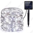 TD® 100 têtes LED guirlandes solaires lumières de fil de cuivre Festival décoration jardin extérieur jardin guirlandes lumineuses-0