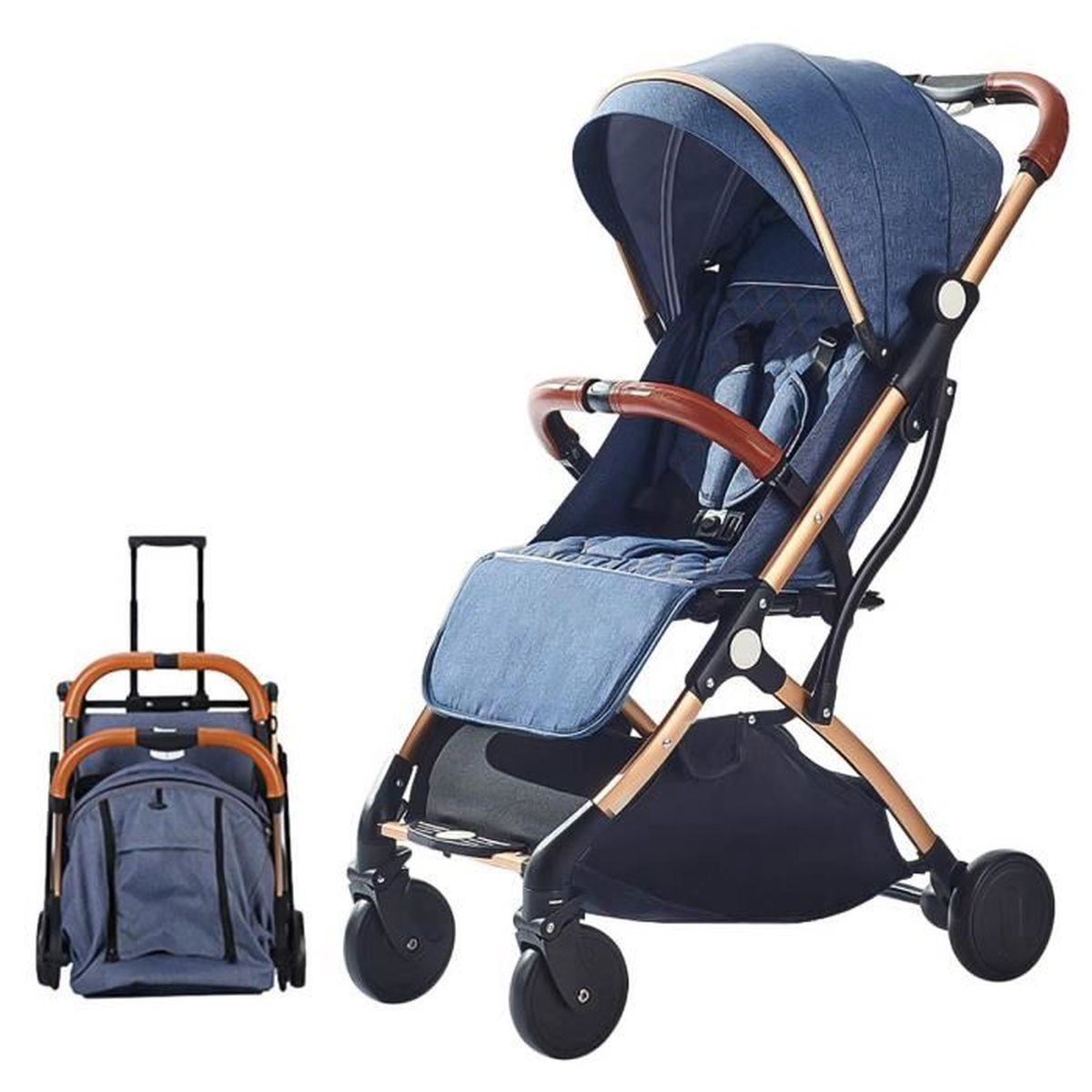 SONARIN Légèr Poussette,Poussettes Cannes,Poussette Pliable et Compacte,harnais à cinq points