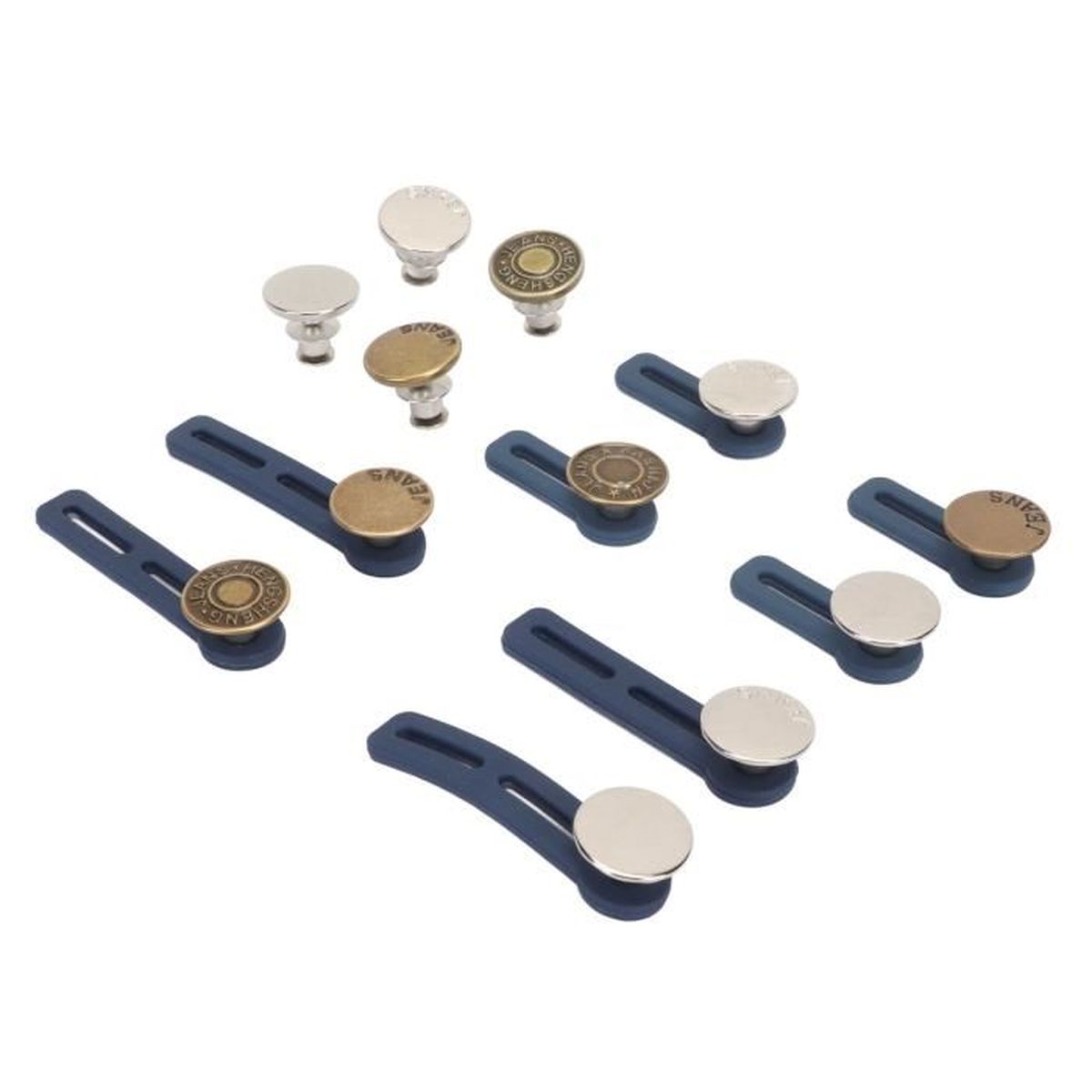 Packs De 2 Prolongateurs De Bouton De Pantalon - Élastiques Et Ajustables 18mm - Noir