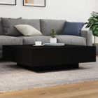 vidaXL Table basse noir 100x100x31 cm bois d'ingénierie 836596