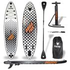 Stand Up Paddle Board gonflable FUXTEC 320 x 81 x 15 cm - noir blanc - Aqua Cruiser