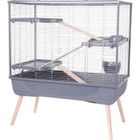 Cage rongeur surélevée - ZOLUX - Néolife - 3 étages pour lapin - 99 x 54 x 114 cm - Gris