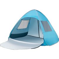 Tente de plage pop-up GOPLUS - 2-4 personnes - 2*1.5 M - Bleu - UPF 50+
