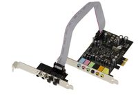 Carte  SON PCIe PCI EXPRESS 7.1 canaux avec Chipset CMedia OXYGEN CM8828 et CM9882A - Entrées et sorties digitales SPDIF.