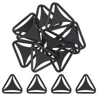 KAM 45mm Boucle Triangulaire en Plastique Crochets de Clip à Boucle de Réglage Fermée pour Sac à Dos Sangle Bourse Sacs, Noir, 30pcs