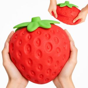 Jouet Squishy Fraise Géant – Balle Anti-stress Qui Change De Couleur – Effet Lent Et Texture Spongieuse – Idéal Pour Enfants Et Adultes – Cadeau Fun Et Relaxant