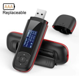 LECTEUR MP3 Lecteur MP3 AGPTEK U3 - Noir - 8Go Mémoire - Auton