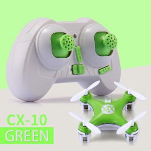 DRONE vert-CX 10 Mini 2.4g 4CH RC Télécommande Quadcopte
