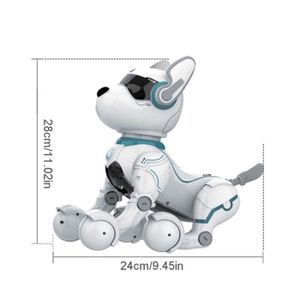 ROBOT DE NETTOYAGE  chien-Chien robot RC intelligent avec télécommande vocale, jouet coule pour animaux de compagnie, marche et d