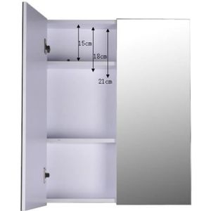 ARMOIRE DE CHAMBRE Armoire miroirs - MyCocooning - Vérona blanche - 2 portes - Miroir argent - Rangement optimisé