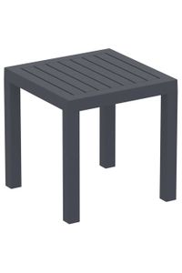 TABLE DE JARDIN  Petite table de jardin en plastique gris foncé rés