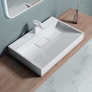 Lavabo pour salle de bain 50 x 38 x 12 cm Vasque à poser en céramique Starbath SFINO OC50