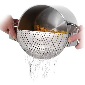 Cuill/ère /à soupe en acier inoxydable /écumoire passoire filtre cuisine bar ustensile de vaisselle Argent/é.